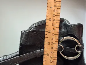 DKNY Y2K Black Leather & Haircalf Shoulder Bag thumbnail 6