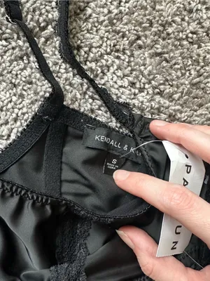 Kendall & Kylie Black Lace-Trim Bustier Crop thumbnail 4