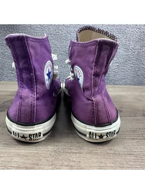 Converse All Star Purple High Top Sneakers Size 6 Womens Classic Canvas Lace-Up thumbnail 5
