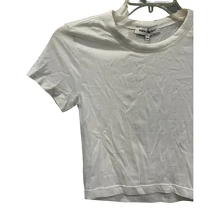WeWoreWhat White Crew Neck T Shirt Short Sleeve XS NWOT Classic Minimalist Chic thumbnail 4