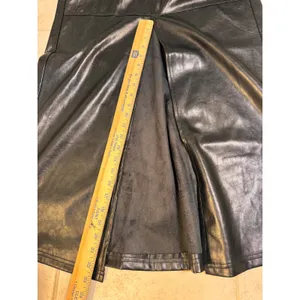 Elan Faux NWT Leather Maxi Skirt High Slit‎ Black Size Large thumbnail 9