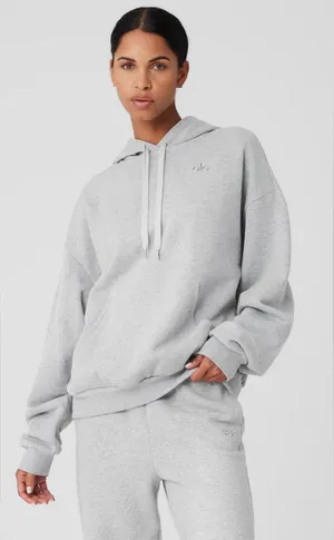 NWT Alo Yoga Accolade Hoodie Athletic Heather Grey Size S thumbnail 1