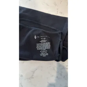 Free People Movement black caged back ribbed tank top layer athleisure sz M/L thumbnail 4