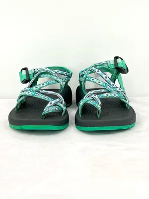 Chaco ZX/2 Classic Mint Green Purple Geo Pattern Strappy Hiking Sandals Size 7 thumbnail 2