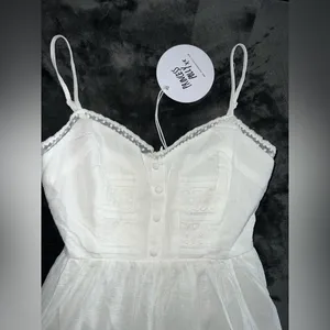 Princess Polly Dlaney Mini Dress in White Size 4 New with tag thumbnail 7