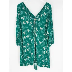 NWT Mira Boutique‎ Mamey Beachwear Daphne Floral Tunic Women's S Green Vacation thumbnail 2