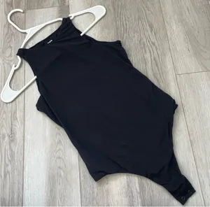 Skims Highneck Bodysuit fits everybody womens Black (small) basic going out chic thumbnail 1