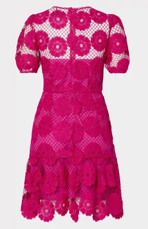 Pink Floral Lace Dress thumbnail 5