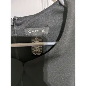 Cache Dress Women Black Gold Sequin Sleeveless Knee Length Cocktail Size 4 thumbnail 11