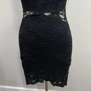 Windsor M Medium Dress Bodycon Black Lace Whimsygoth Fairy Coquette Sexy Stretch thumbnail 6
