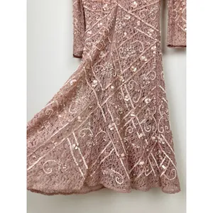 Adrianna Papell Sequin Beaded Boat Neck Dress Cocktail Rose Quartz US 4 NWT thumbnail 16