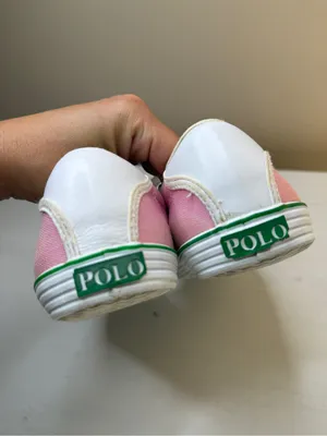90's Polo Ralph Lauren light pink Canvas sneakers (size 8) vintage preppy Y2K thumbnail 11