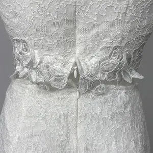 I.N. San Francisco White Lace Sleeveless Formal Crop Top Mini Skirt Set Size S thumbnail 5