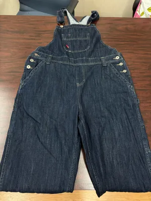 Dickies Women’s Denim Relaxed Fit Bib Overalls Size Medium thumbnail 1