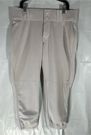 Champro Softball Pants Women's‎ Medium Gray Sports Athletic Stretch Button Zip thumbnail 1