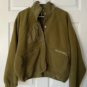 Movement Hit The Slopes Fleece Jacket | Army Green thumbnail 4