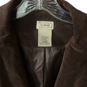L.L. Bean corduroy blazer size 12 chocolate brown thumbnail 2