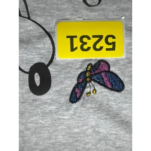 Disney Mickey Mouse Graphic Tee Grey Embroidered‎ Flowers Butterflies Women's XS thumbnail 11
