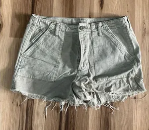 American Eagle green cutoff shortie 12 minimalist shorts thumbnail 1