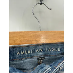 American Eagle Stretch Medium Wash Mom Jean Heavy Distressing Women Size‎ 00 thumbnail 7