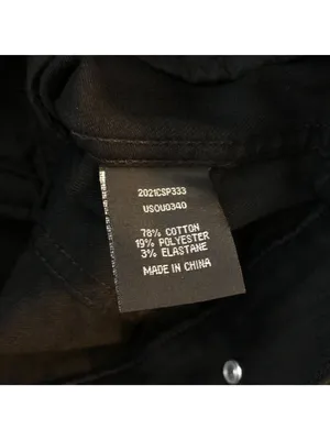 Universal Standard Kelsey Denim Jacket Cropped Black 4XS US 00-0 thumbnail 4