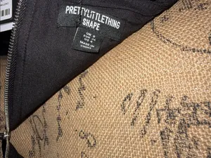 Pretty Little Thing SHAPE BLACK EMBELLISHED CORSET TOP CO-ORD thumbnail 6