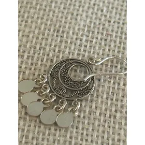 A266 1 1/4 inch 925 sterling silver earrings thumbnail 5
