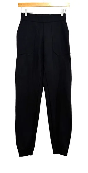 Spanx‎ The Perfect Jogger Pant Black High Rise Ponte Knit Women's XS Athleisure thumbnail 1