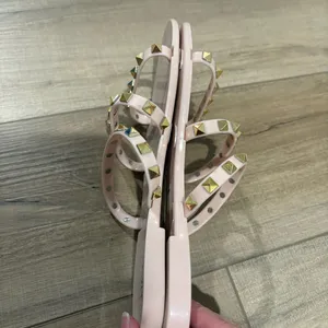 Steven Steve Madden jelly Studded Slide‎ Flats Slip On sandals pink gold size 9 thumbnail 4