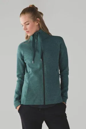 Lululemon &go Take-Off Fleece Heathered Deep Green Size 4 thumbnail 4