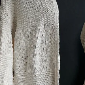 Gap For Good Textured Open Front Cardigan‎ Sweater Cream White Chunky Knit Small thumbnail 3
