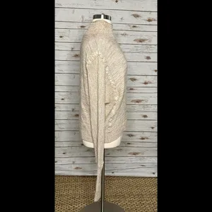 GAP marled mock neck cotton cable knit sweater Size XL thumbnail 5