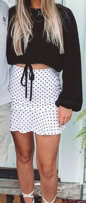 Forever 21 Polka Dot Mini Skirt thumbnail 1