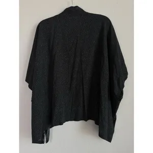 Loft Black‎ Cardigan Women's One Size Dot Print Open Front Slouchy Batwing Boho thumbnail 2
