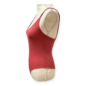 Lulu's Red Ribbed Bodysuit‎ thumbnail 4