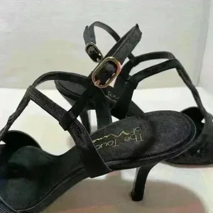 The Touch Of Nina Galinda 1 Black Luster Satin Women’s Heels Size 8.5 thumbnail 11