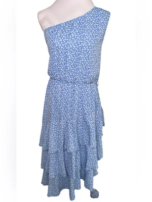PRETTYGARDEN Floral Sundress Casual One Shoulder Tiered Ruffle Boho Dress Sz XL thumbnail 2
