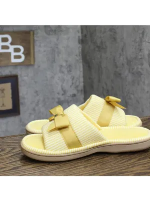 NEW Isotoner Womens Charm Pineapple Fruit Slide Slippers F9881 Yellow L (8.5-9) thumbnail 7
