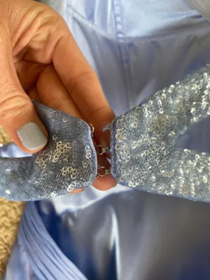 La Femme Periwinkle Strapless Prom Dress thumbnail 9