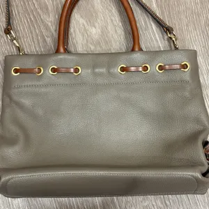 Dooney & Bourke Pebble Grain Tassel Tote‎ Elephant Gray Leather Satchel Preppy thumbnail 4