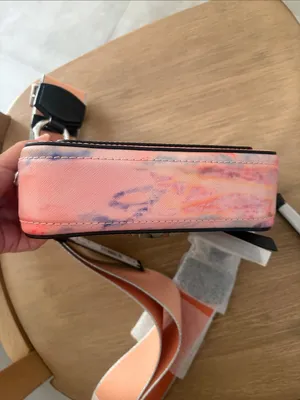 NWT Marc Jacobs The Snapshot Watercolor Crossbody Pink Leather thumbnail 6