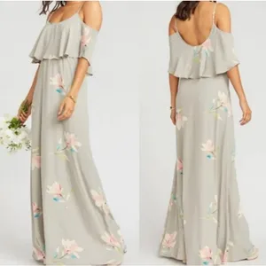 NWT Show Me Your Mumu Caitlin Ruffle Maxi Dress in Lily‎ Showers thumbnail 2