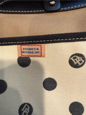 Dooney & Bourke Black and White Polka Dot Tote thumbnail 4