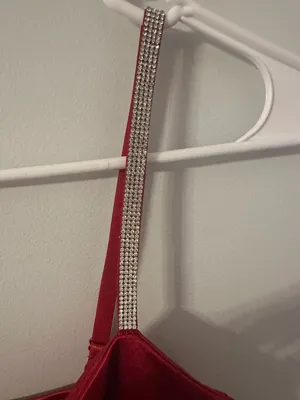 Windsor Red Satin Bodycon Mini Dress thumbnail 3