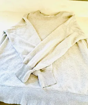 Aerie mock neck heather grey sweater thumbnail 1