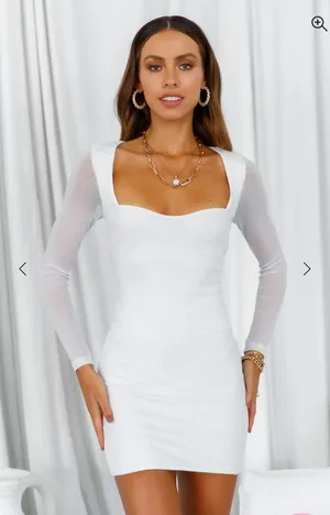 Hello Molly BRING ME TO THE SKY DRESS WHITE thumbnail 1