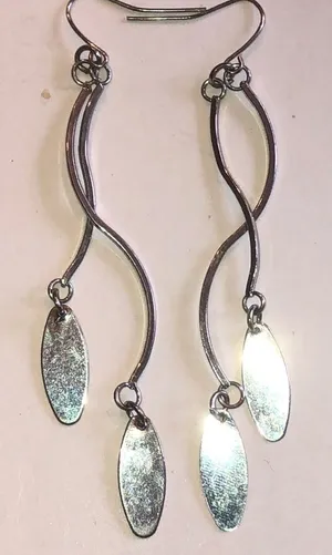 Elegant Silver Tone Boho Dangle Earrings thumbnail 1
