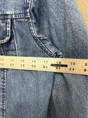 Talbots Petite Small Blue Denim Front Buttons thumbnail 6