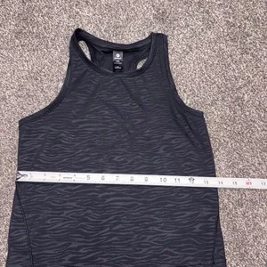 90 Degrees Black & gray zebra print polyester & spandex tank top in XS thumbnail 5