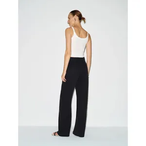 Reformation Mason Pant Black High Waisted Wide Leg Pleated Trousers 4P thumbnail 3